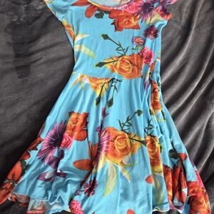 Floral Blue Dress